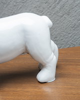 ESCULTURA PERRO BULLDOG BLANCO