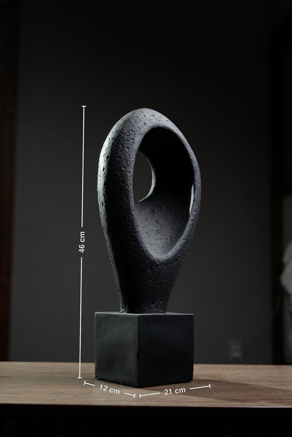 ESCULTURA OVAL NEGRA