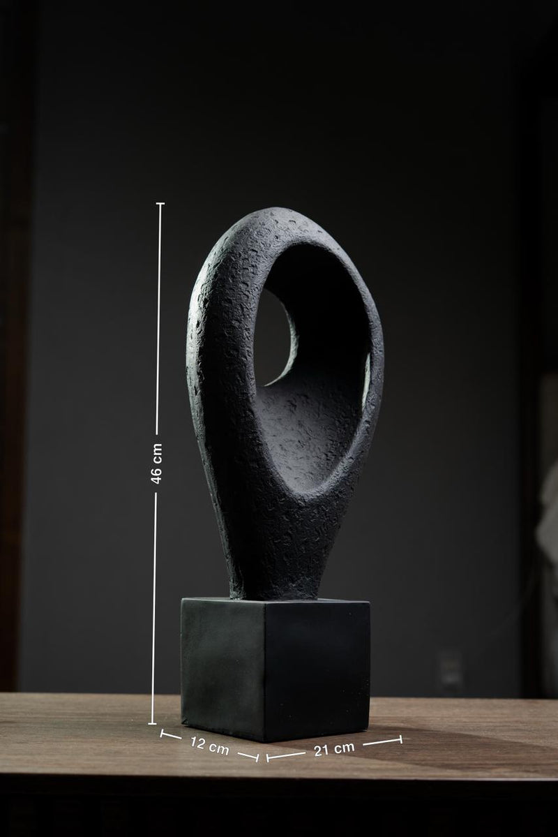 ESCULTURA OVAL NEGRA
