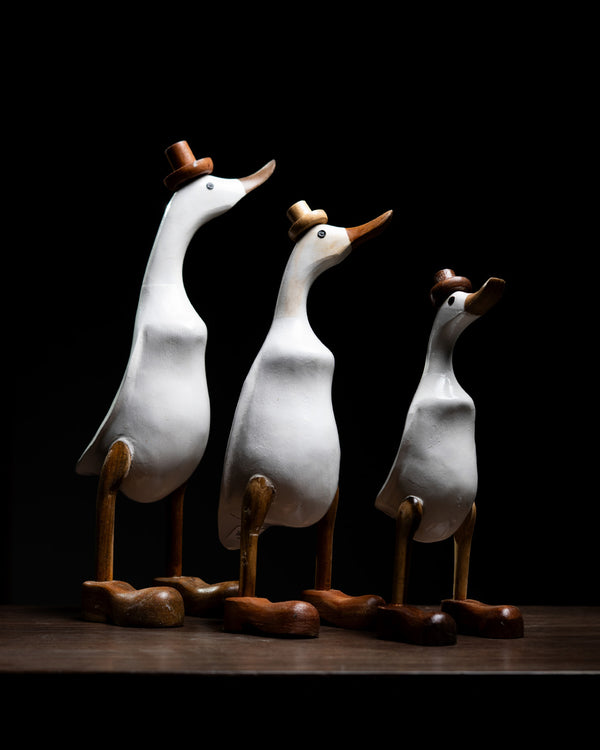 SET DE 3 PATOS BLANCOS CON ZAPATOS