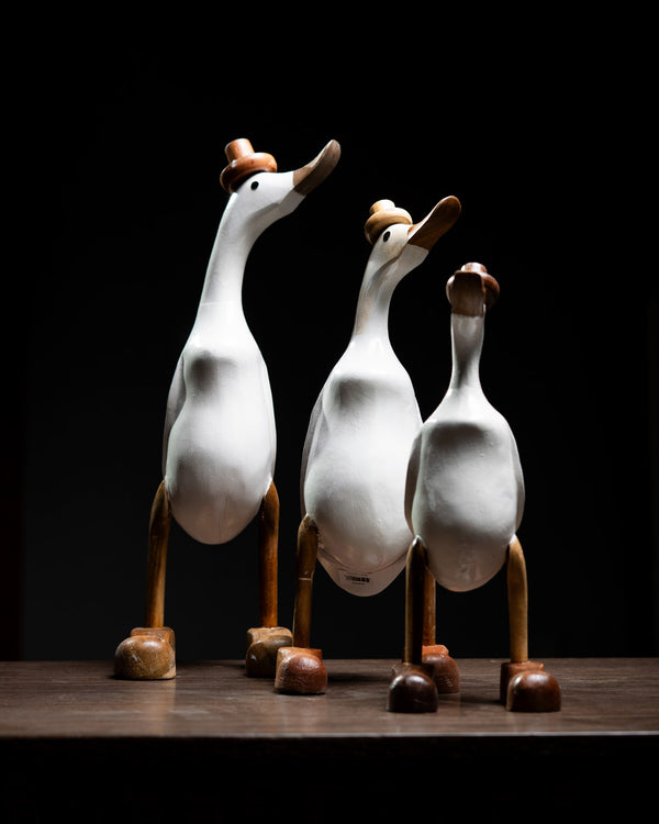 SET DE 3 PATOS BLANCOS CON ZAPATOS