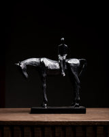 ESCULTURA CABALLO Y HOMBRE